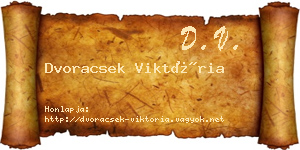 Dvoracsek Viktória névjegykártya
